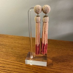 Seed bead tassel earrings